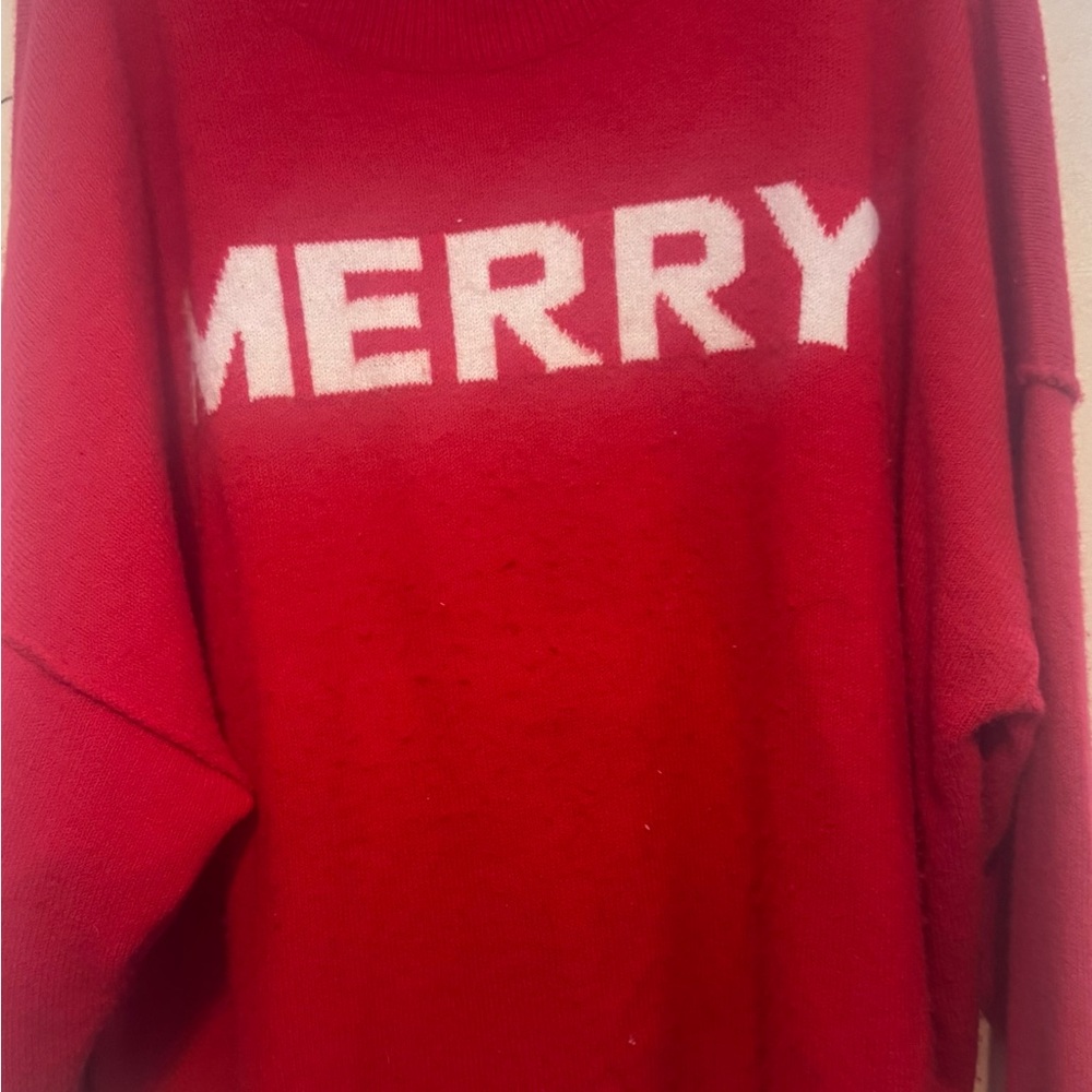 Vince Camuto Red 'MERRY' Sweater